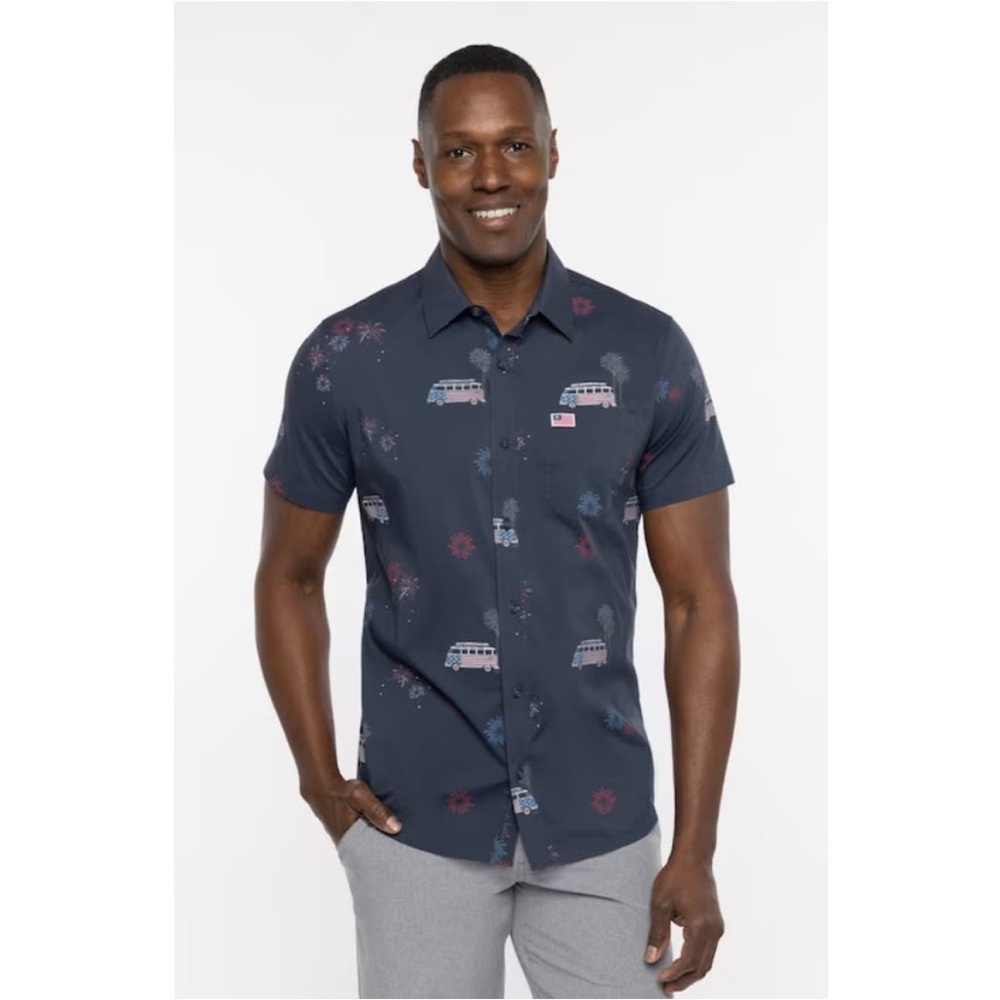 Travis Mathew What Goes Up VW Button-up Size Medium